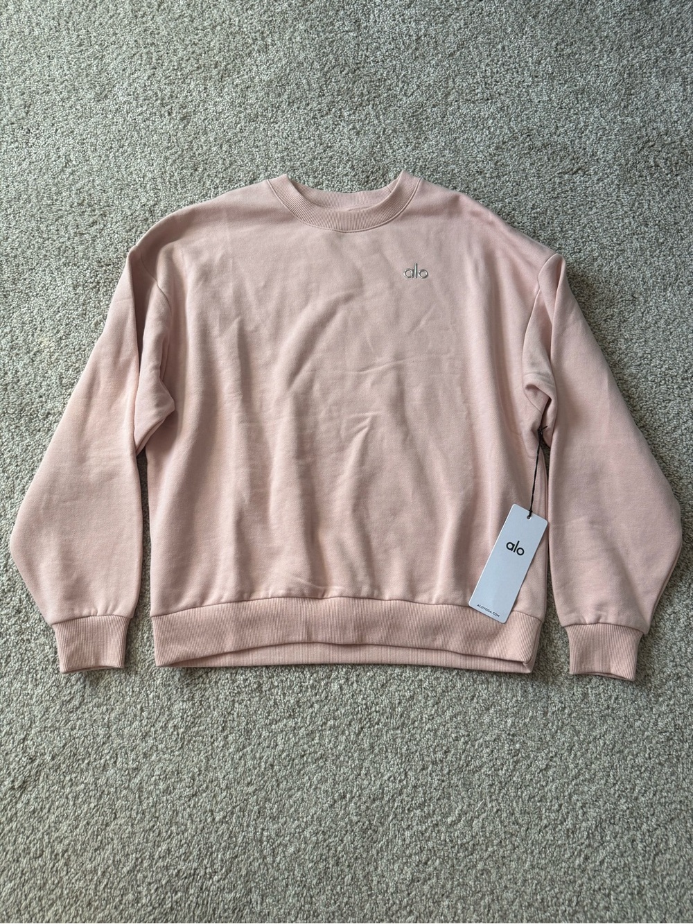 ALO Yoga Men’s Crewneck Sweatshirt - Blush Pink